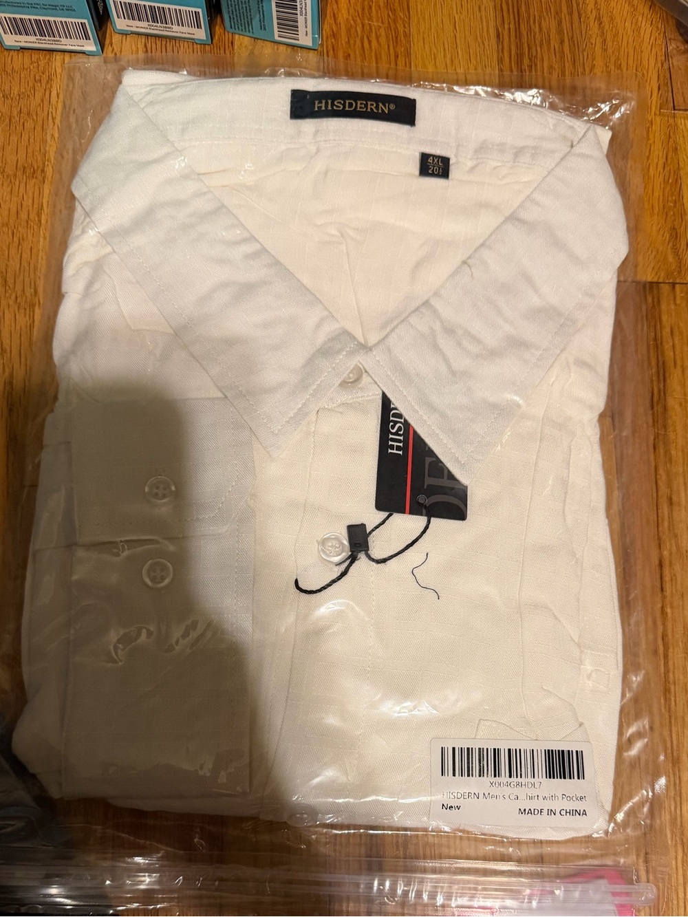HISDERN Men’s White Dress Shirt – Classic Collared Button-Up